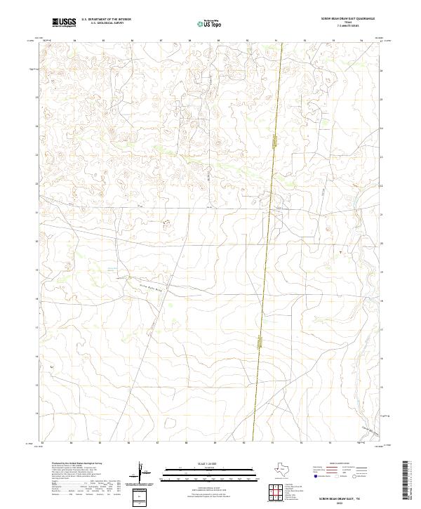 USGS Topographic Map – Screw Bean Draw East