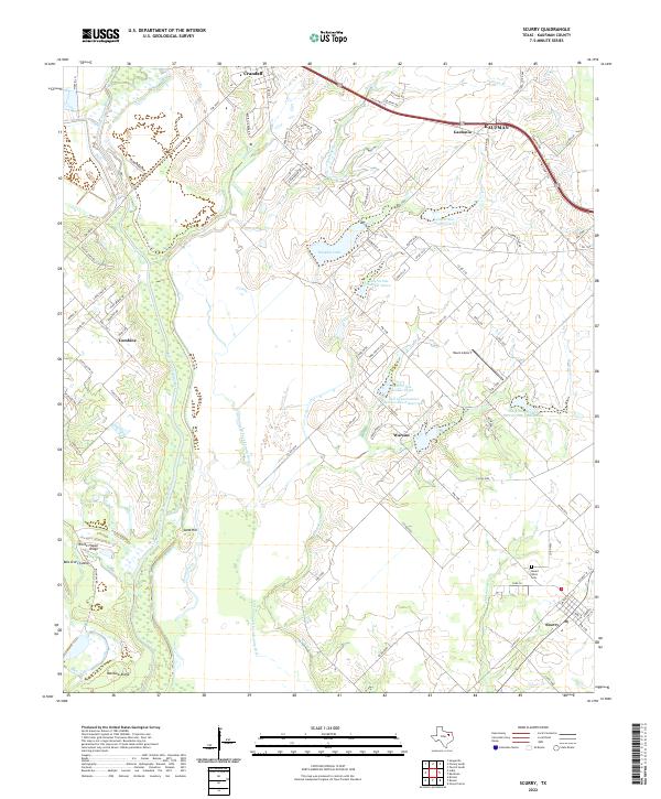 USGS Topographic Map – Scurry