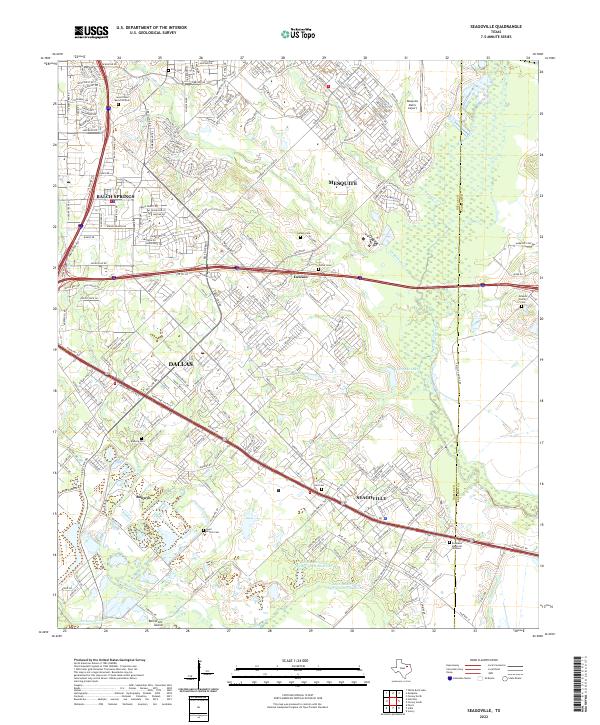 USGS Topographic Map – Seagoville