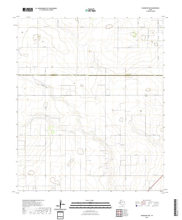2022 Map of Seagraves NW, 2022 Print