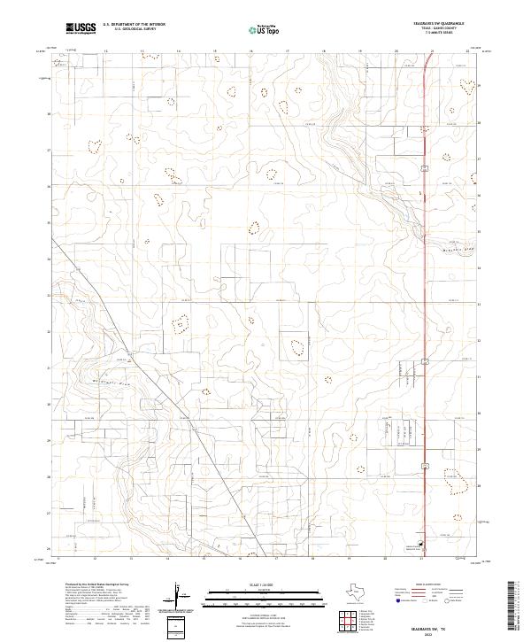 2022 Map of Seagraves SW, 2022 Print