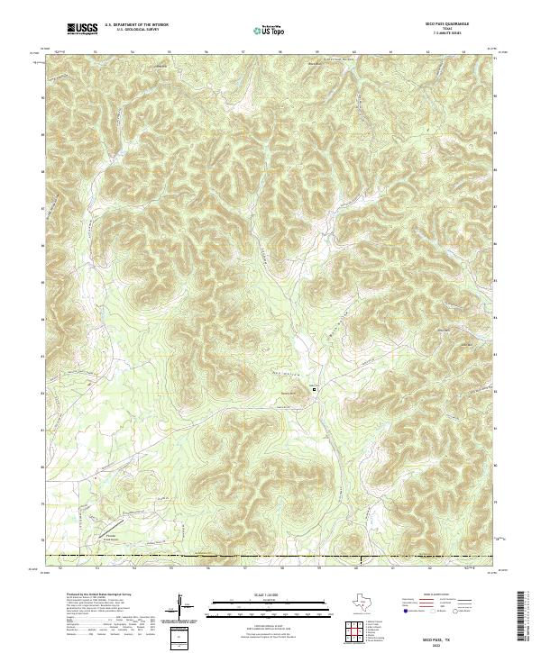USGS Topographic Map – Seco Pass