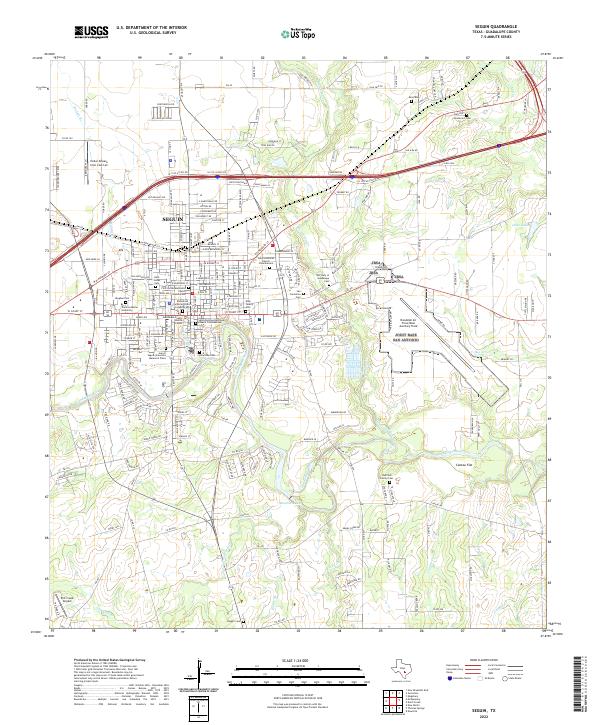 USGS Topographic Map – Seguin