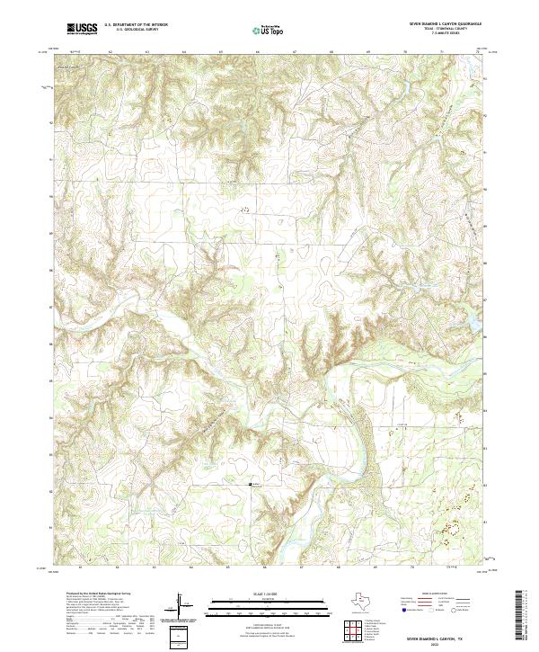 USGS Topographic Map – Seven Diamond L Canyon