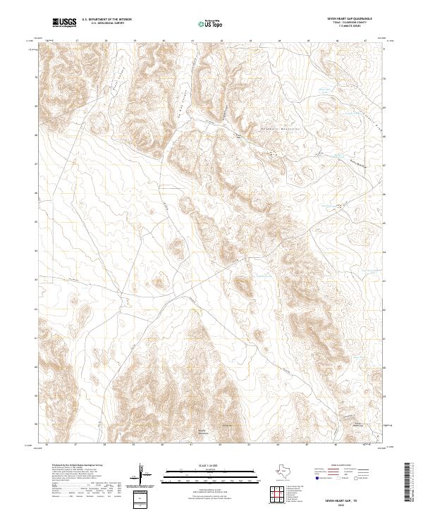 USGS Topographic Map – Seven Heart Gap