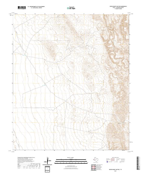 USGS Topographic Map – Seven Heart Gap NW