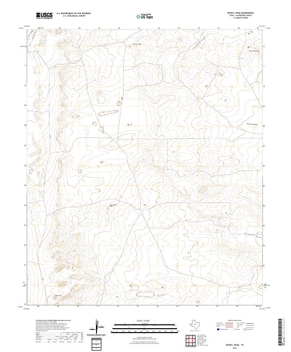 USGS Topographic Map – Seven L Peak