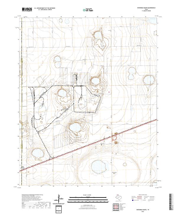 USGS Topographic Map – Sevenmile Basin