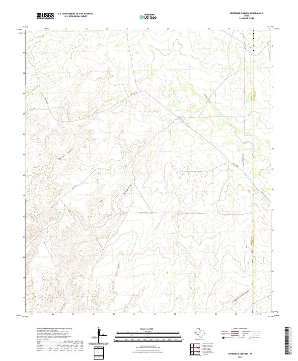 2022 Map of Sevenmile Canyon, 2022 Print
