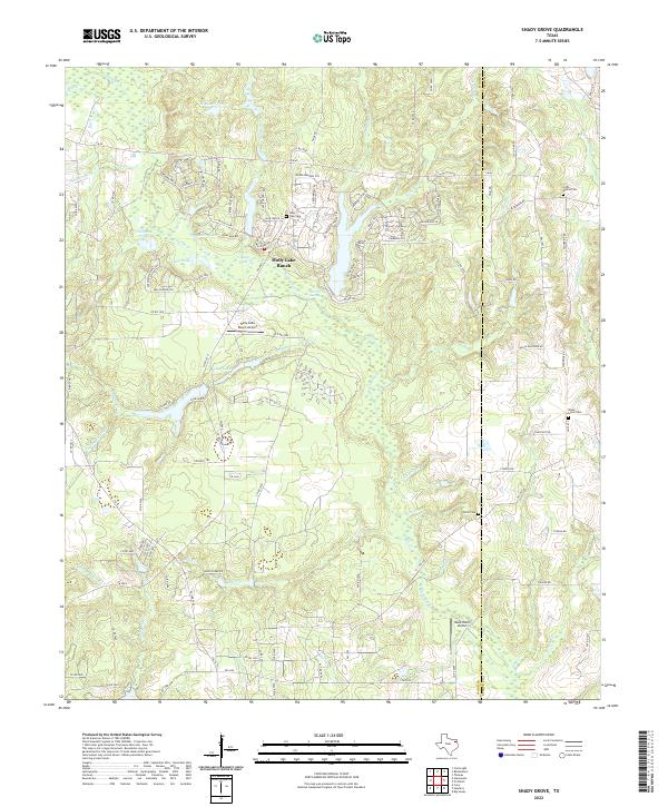 USGS Topographic Map – Shady Grove