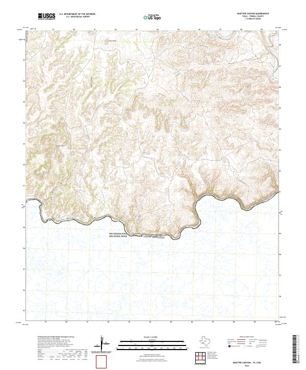 USGS Topographic Map – Shafter Canyon