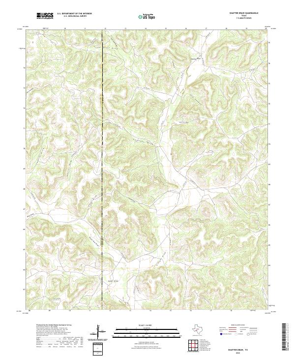 USGS Topographic Map – Shafter Draw