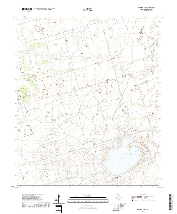 USGS Topographic Map – Shafter Lake