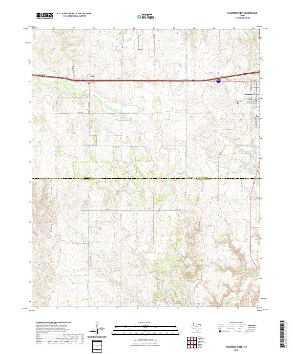 USGS Topographic Map – Shamrock West
