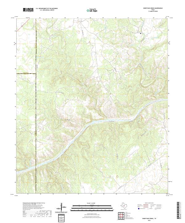 USGS Topographic Map – Sheep Run Creek