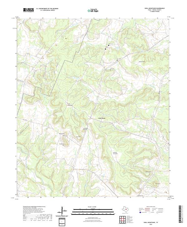 USGS Topographic Map – Shell Mountains