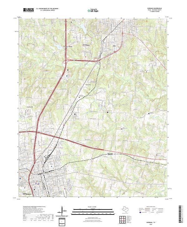USGS Topographic Map – Sherman