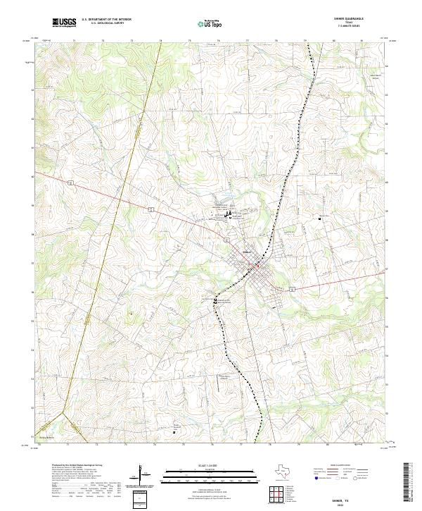 USGS Topographic Map – Shiner