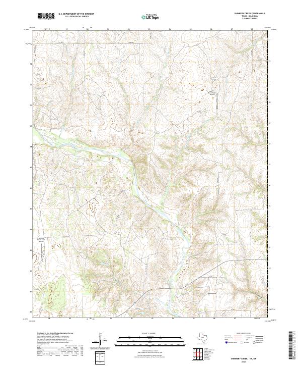 USGS Topographic Map – Shinnery Creek