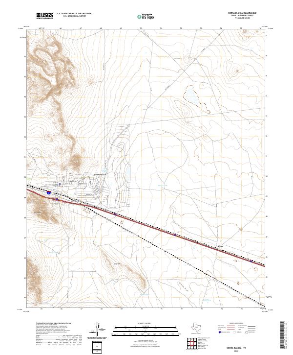 USGS Topographic Map – Sierra Blanca