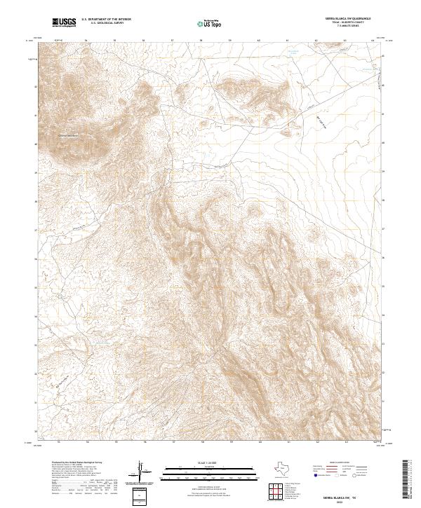 USGS Topographic Map – Sierra Blanca SW