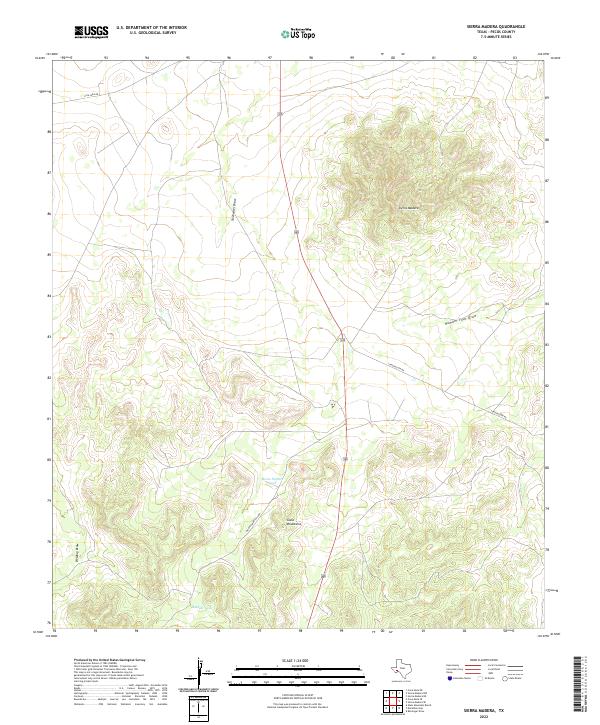USGS Topographic Map – Sierra Madera