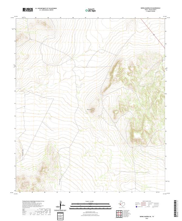 USGS Topographic Map – Sierra Madera NE