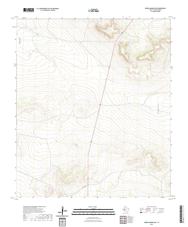 USGS Topographic Map – Sierra Madera NW