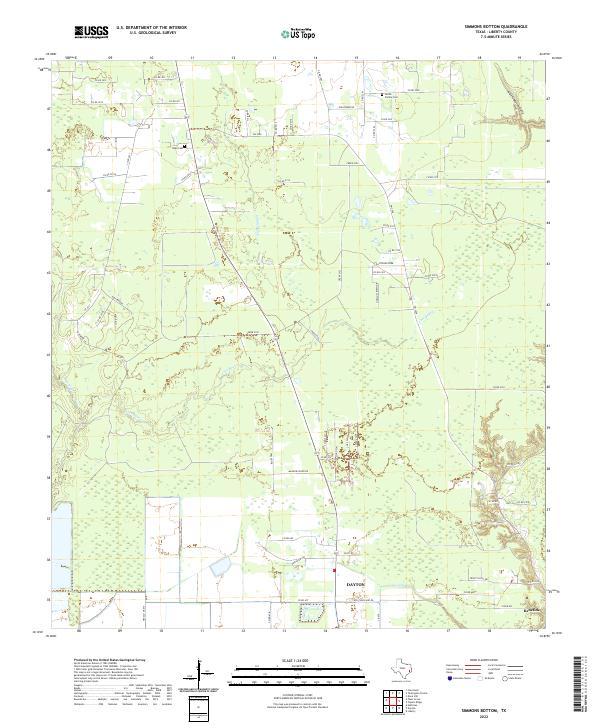 USGS Topographic Map – Simmons Bottom