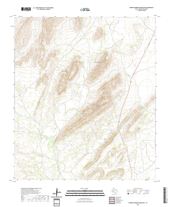USGS Topographic Map – Simpson Springs Mountain