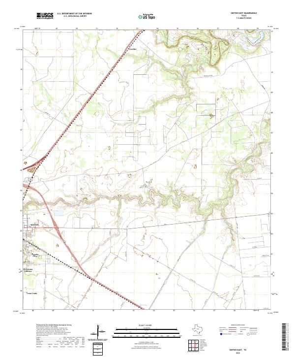 USGS Topographic Map – Sinton East