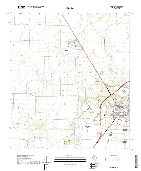 USGS Topographic Map – Sinton West