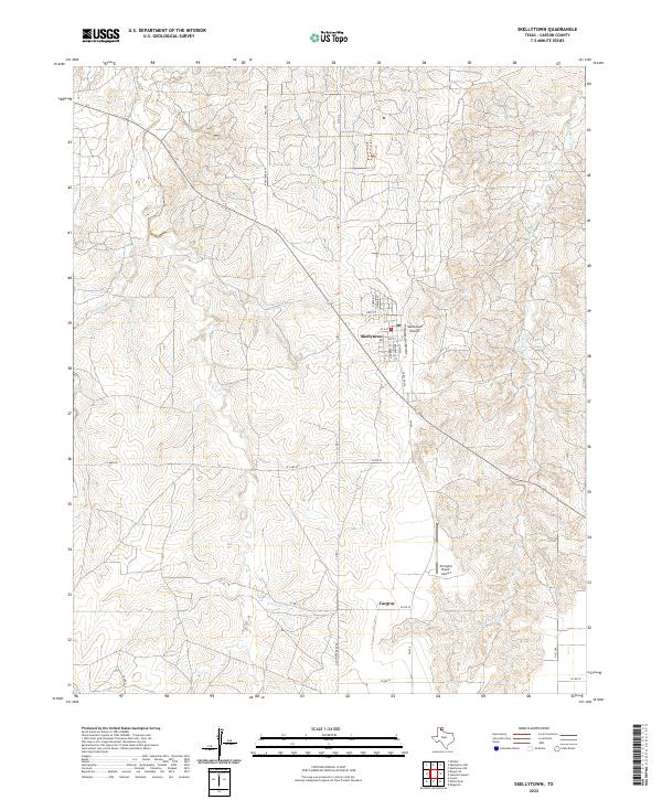 USGS Topographic Map – Skellytown
