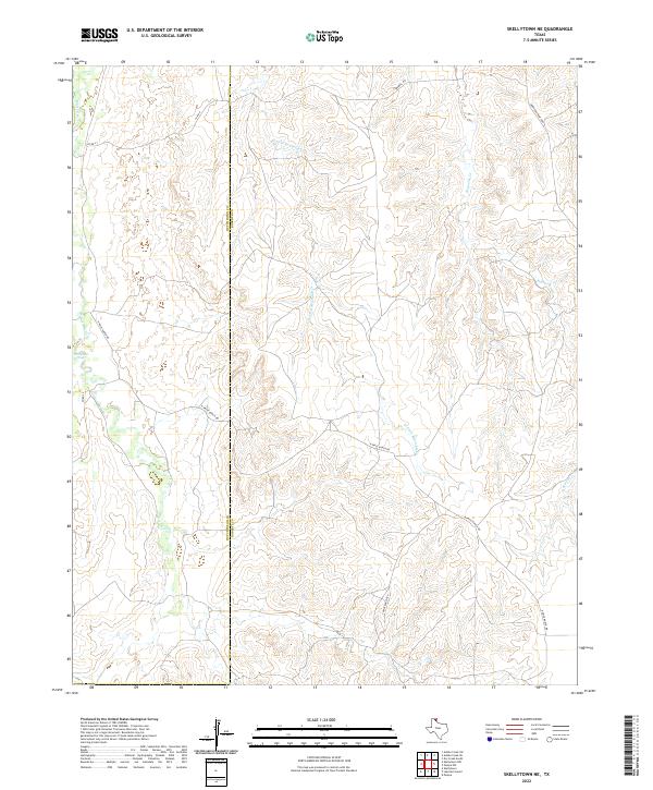 2022 Map of Skellytown NE, 2022 Print