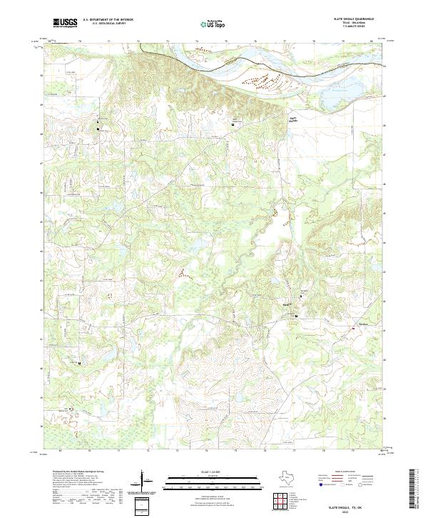USGS Topographic Map – Slate Shoals