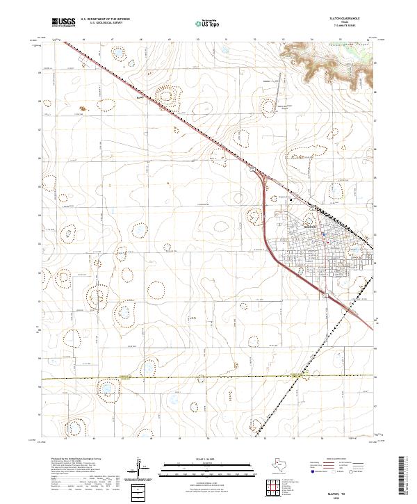 USGS Topographic Map – Slaton