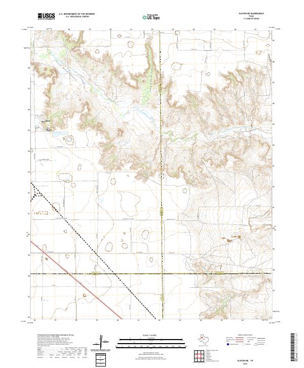 USGS Topographic Map – Slaton NE