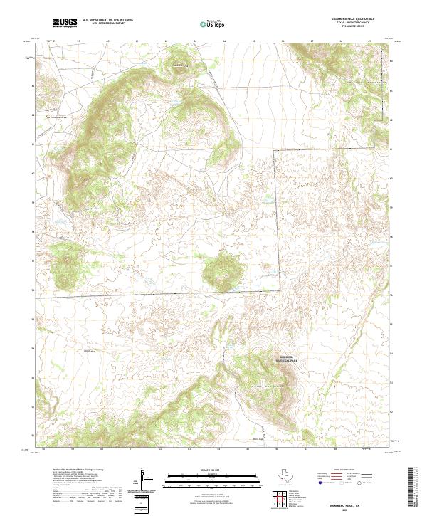 USGS Topographic Map – Sombrero Peak