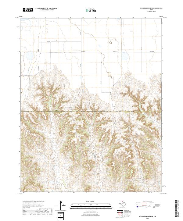 2022 Map of Sourdough Creek SW, 2022 Print