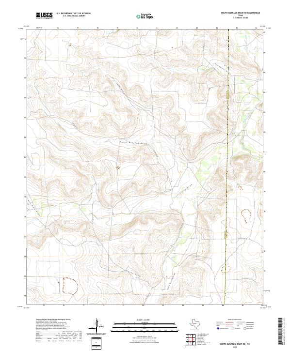 USGS Topographic Map – South Mustang Draw NE