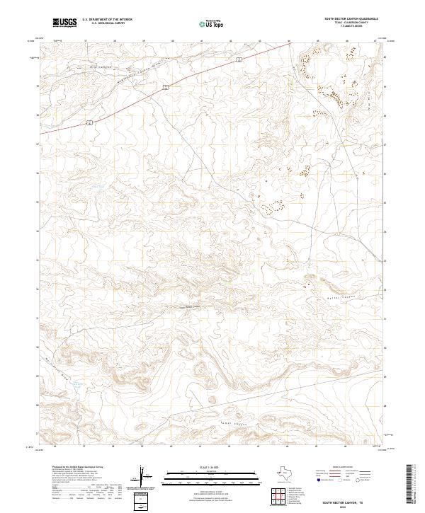 USGS Topographic Map – South Rector Canyon