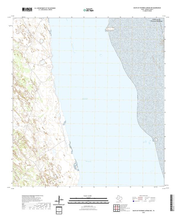 2022 Map of South of Potrero Lopeno NW, 2022 Print