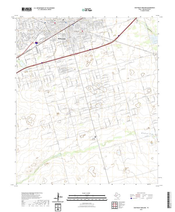 USGS Topographic Map – Southeast Midland