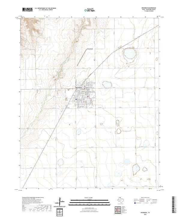 USGS Topographic Map – Spearman