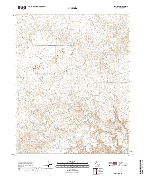 USGS Topographic Map – Spencer Draw