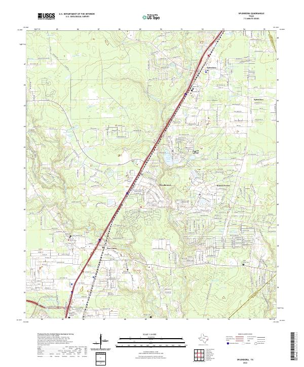 USGS Topographic Map – Splendora