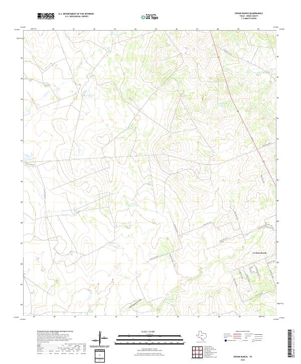 USGS Topographic Map – Spohn Ranch