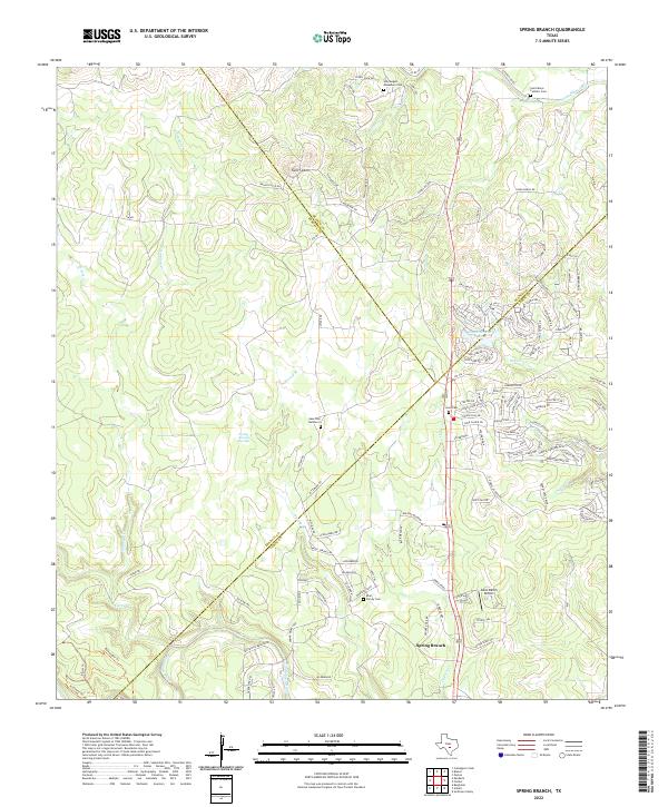 USGS Topographic Map – Spring Branch