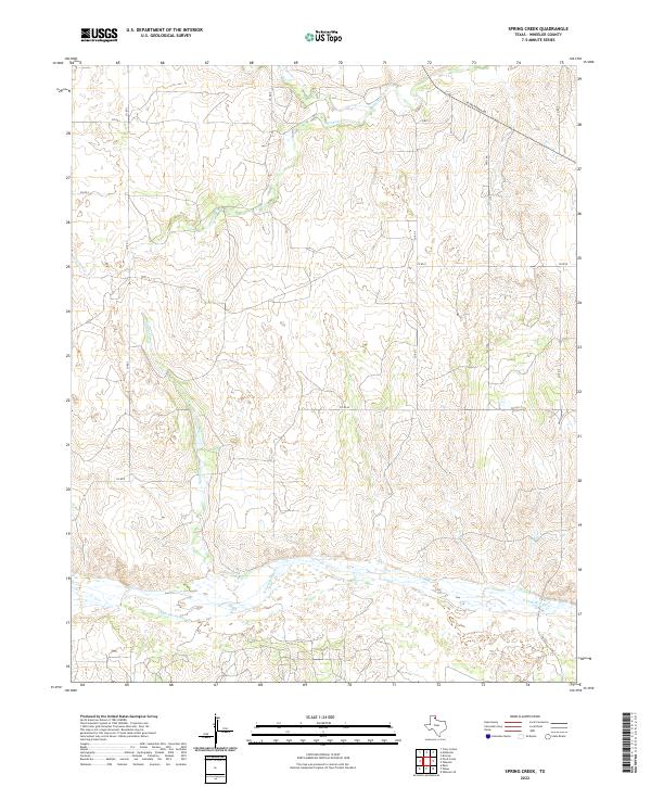 USGS Topographic Map – Spring Creek