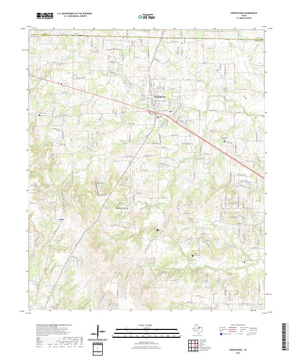 USGS Topographic Map – Springtown